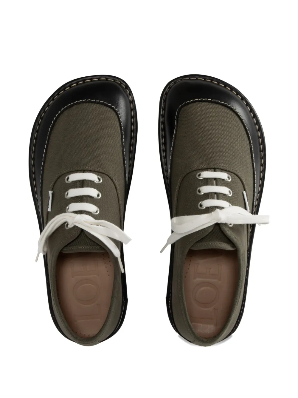 LOEWE Bay lace-up shoes Green