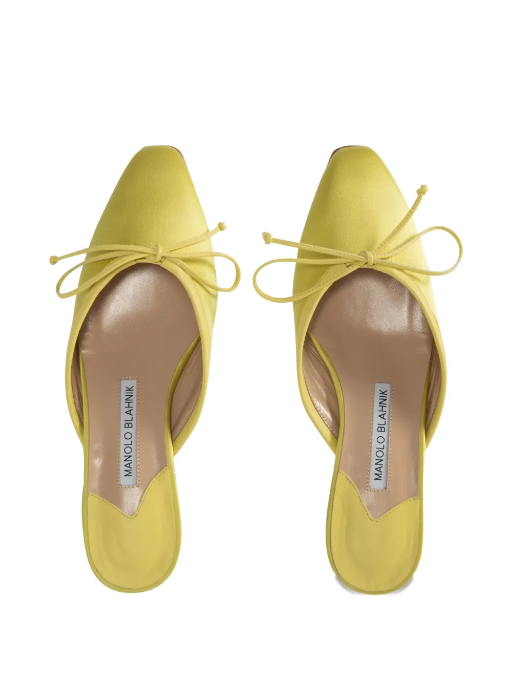 Manolo Blahnik satin mules Green