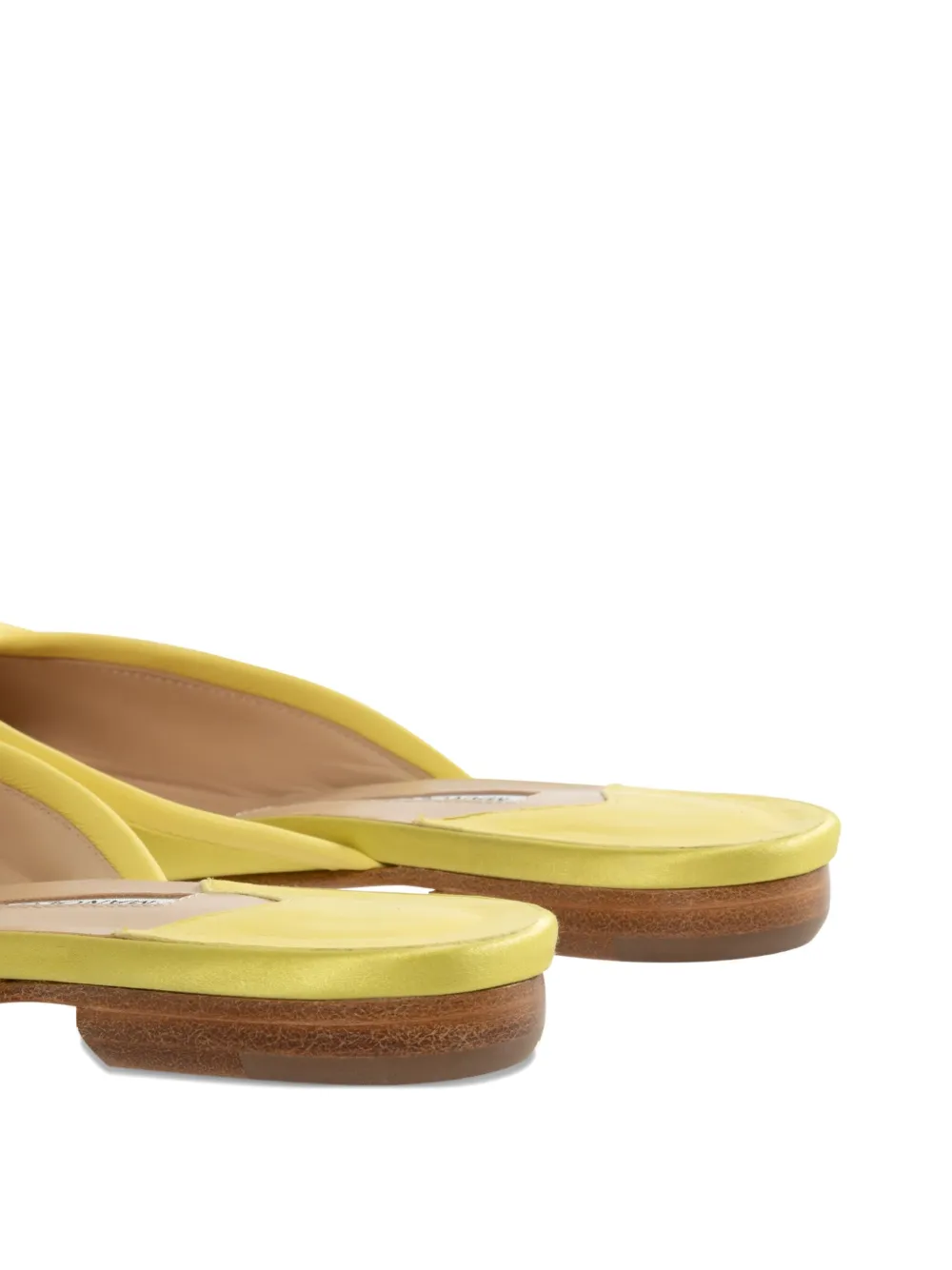 Manolo Blahnik satin mules Green