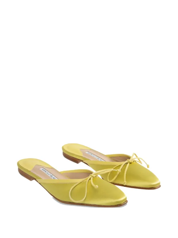 Manolo Blahnik サテン ミュール | グリーン | FARFETCH JP
