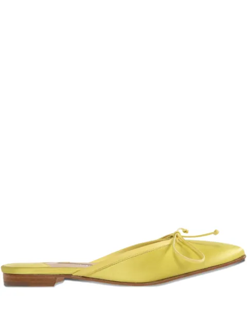 Manolo Blahnik satin mules