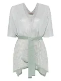 D.Exterior lurex cape - Green