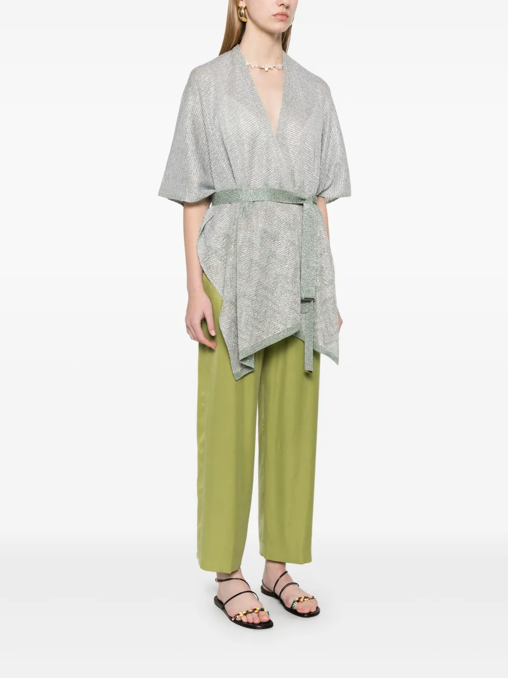 D.Exterior Lurex cape Groen