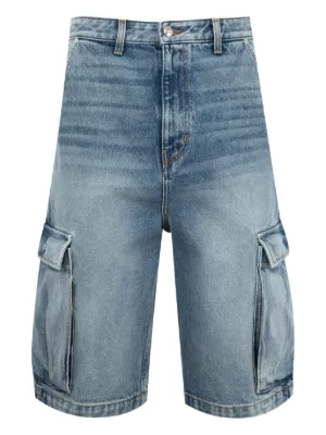 RHUDE Palm Eagles サテンショートパンツ | ブルー | FARFETCH JP