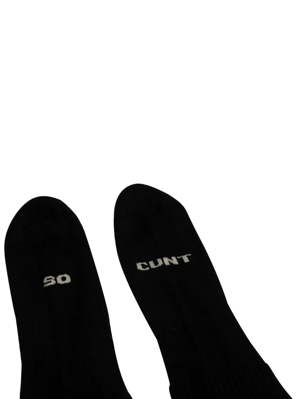 Rick Owens Ribgebreide sokken Zwart