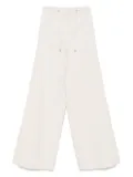 Agnona cotton crepe trousers - Neutrals