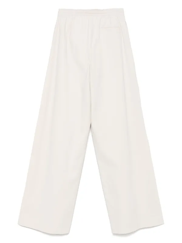 Agnona Cotton Crepe Trousers Neutrals FARFETCH CA