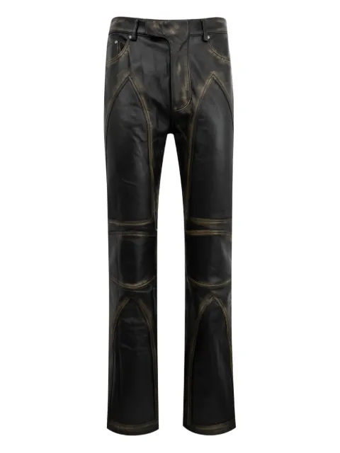 Who Decides War Rub Off leather pants