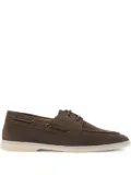 Scarosso leather boat shoes - Brown