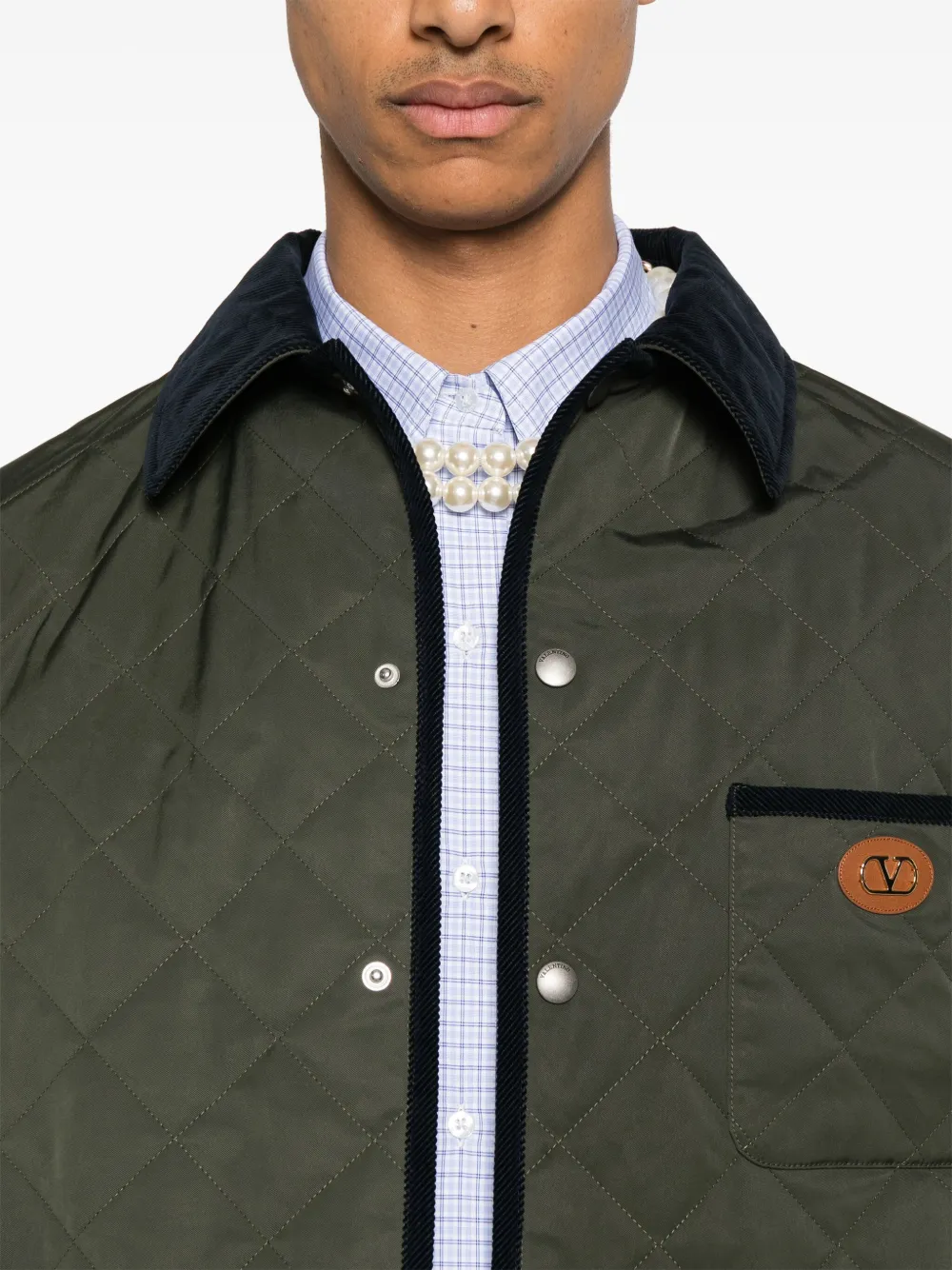Valentino Garavani VLogo Signature gewatteerd jack Groen