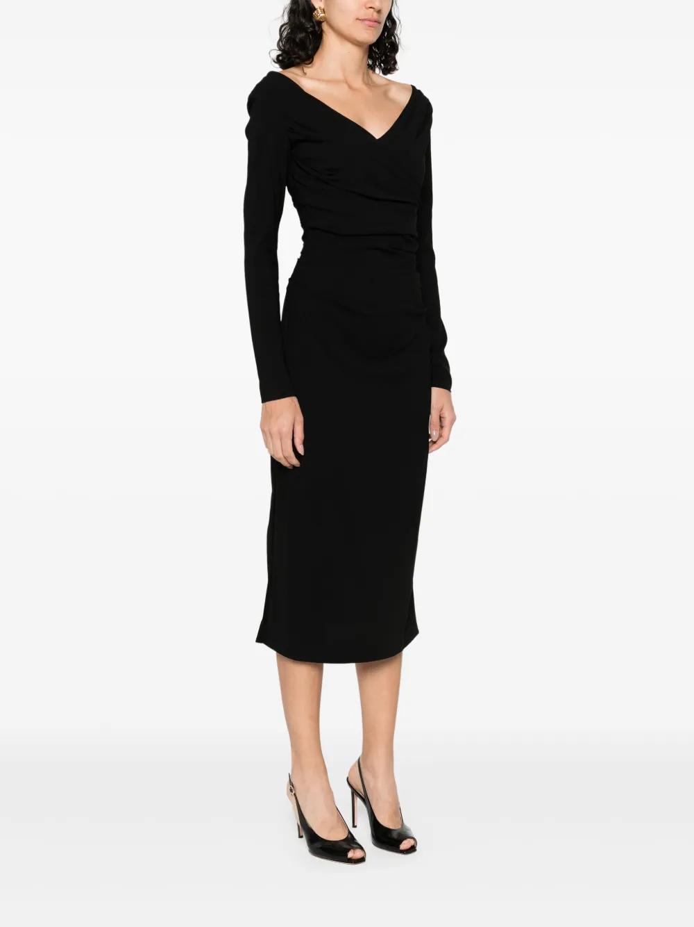 Dolce & Gabbana Jurk met V-hals Zwart