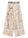 Pierre-Louis Mascia illustration-print trousers - Neutrals