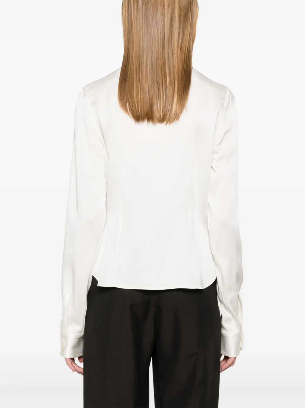 Stella McCartney Blouse met strik Beige