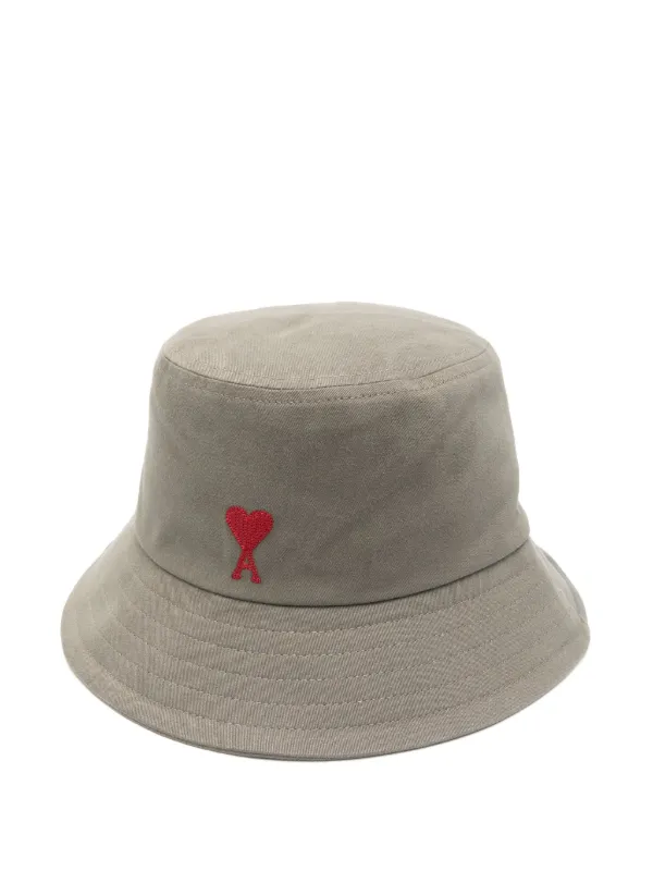 帽子・その他 Adc Embroidery Bucket Hat - AMI Paris - Cotton - Khaki Adc Embroidery Bucket Hat - AMI Paris - Cotton - Khaki