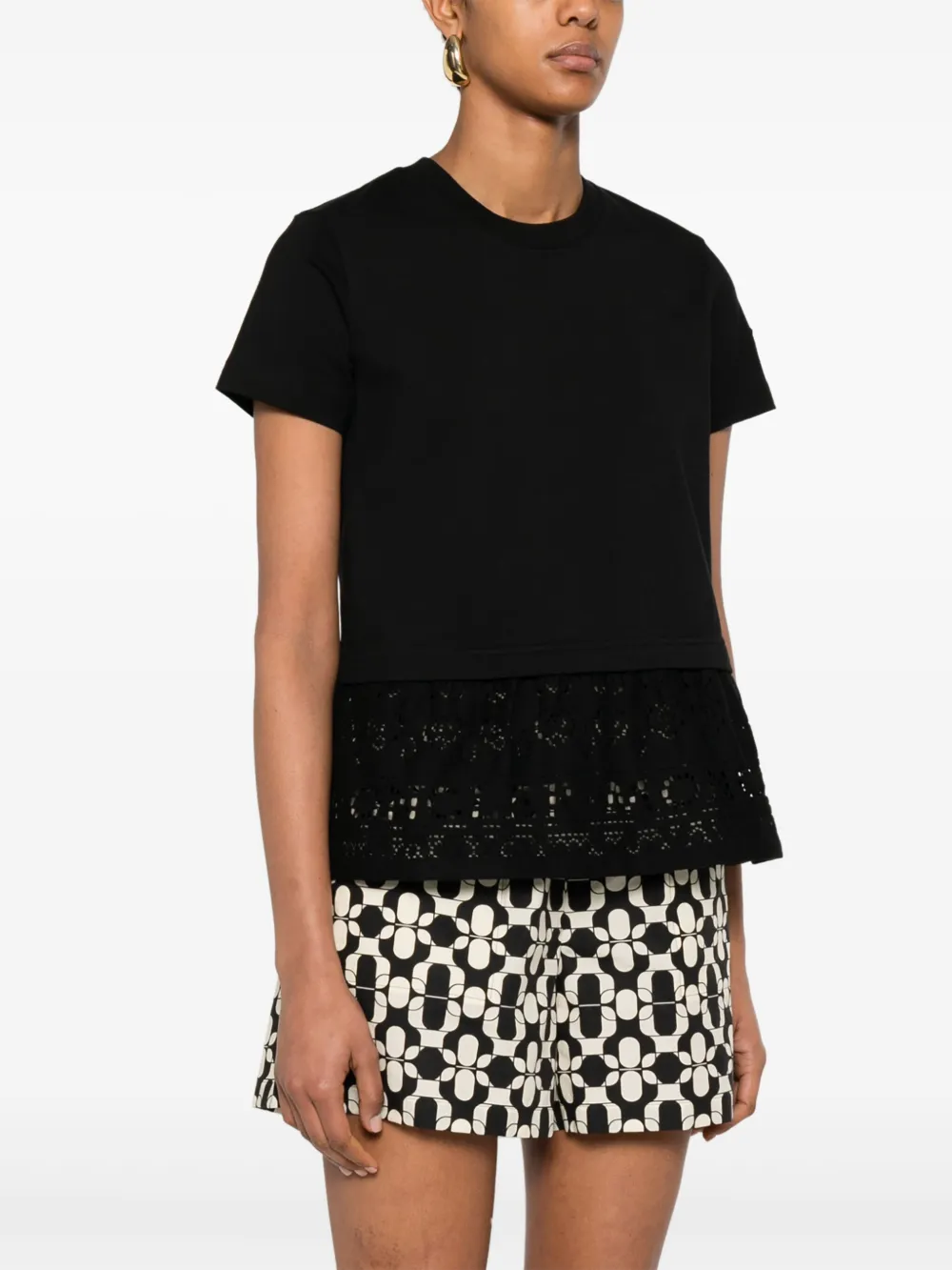 Moncler T-shirt met gelaagd effect Zwart