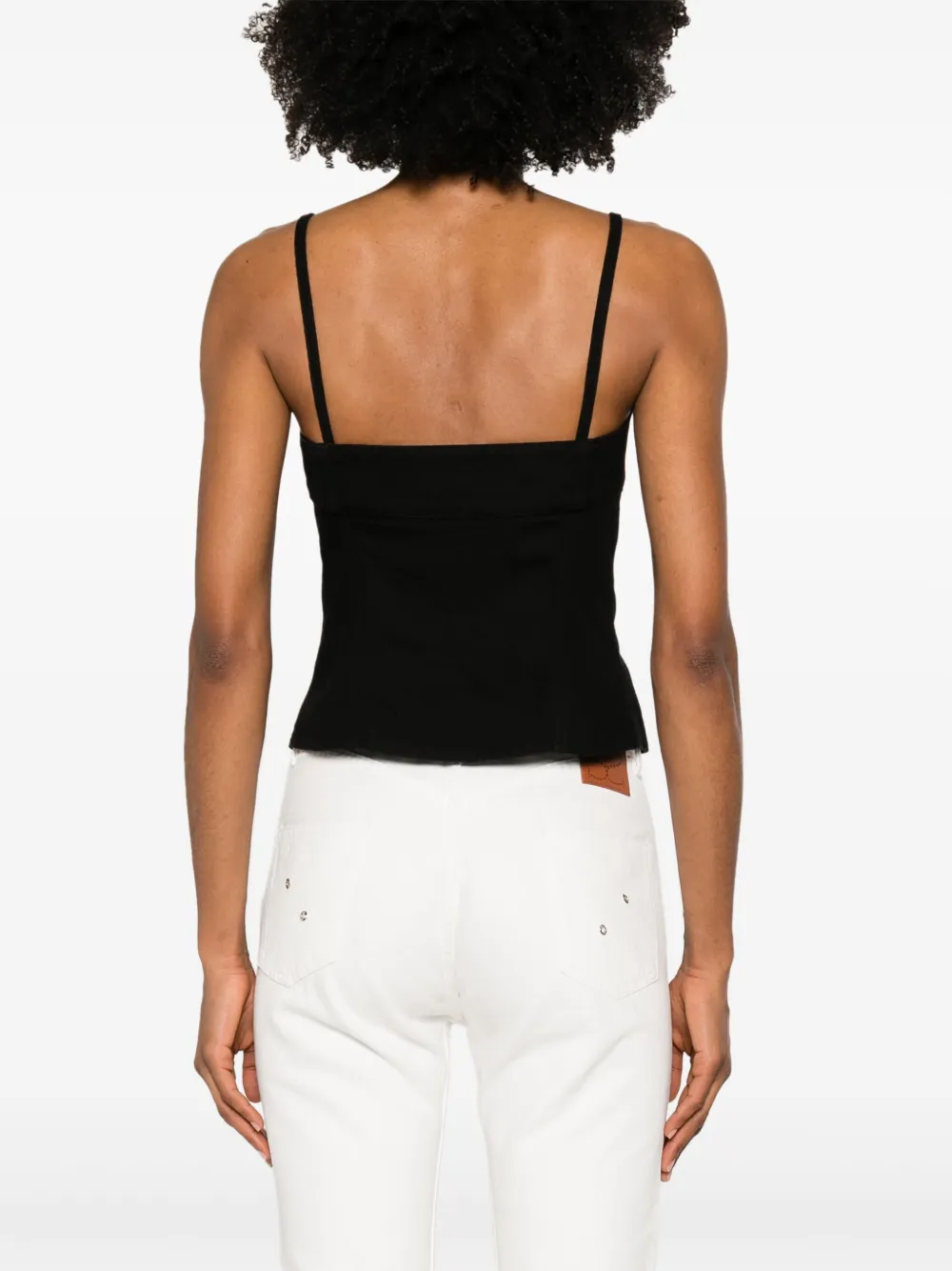Ludovic de Saint Sernin New Eyelet Cleavage top Zwart