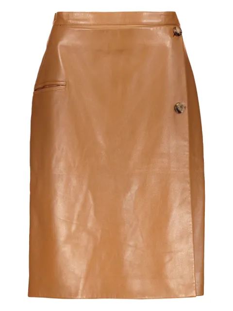 Burberry leather skirt