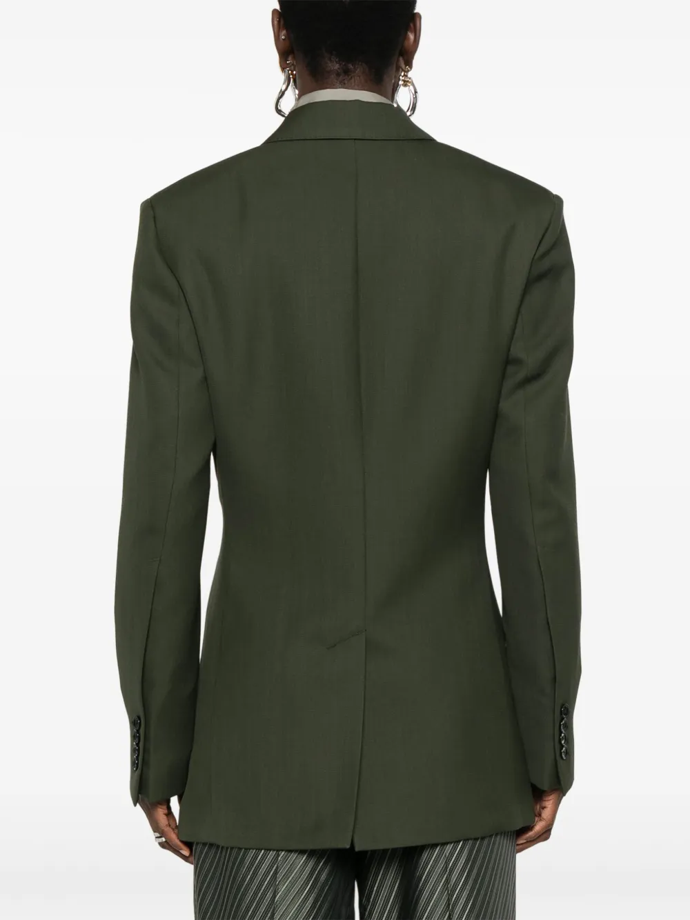 AMI Paris Blazer met split Groen