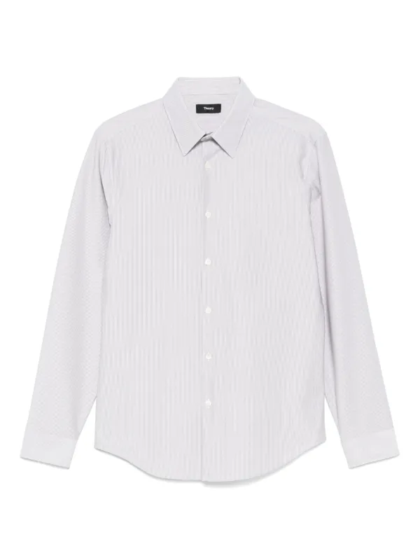 Theory Striped Shirt | Grey | FARFETCH ZA