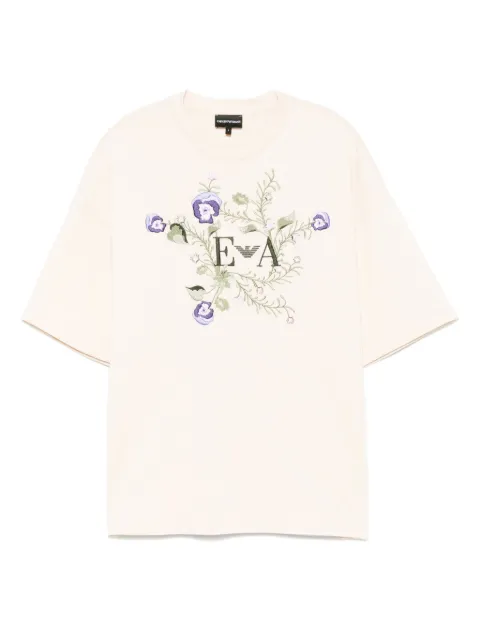 Emporio Armani logo-embroidered T-shirt