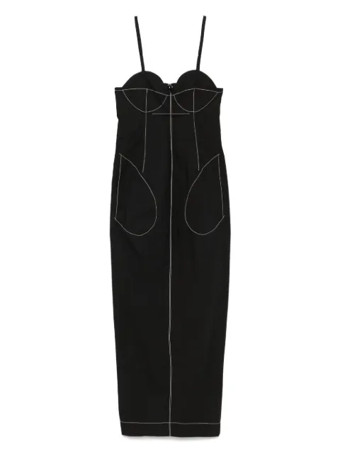 FEDERICO CINA vestido largo Pinces