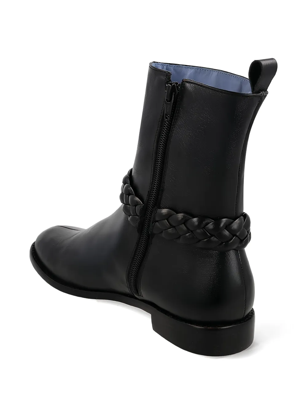 Blue Bird Shoes braided-detail ankle boots Black