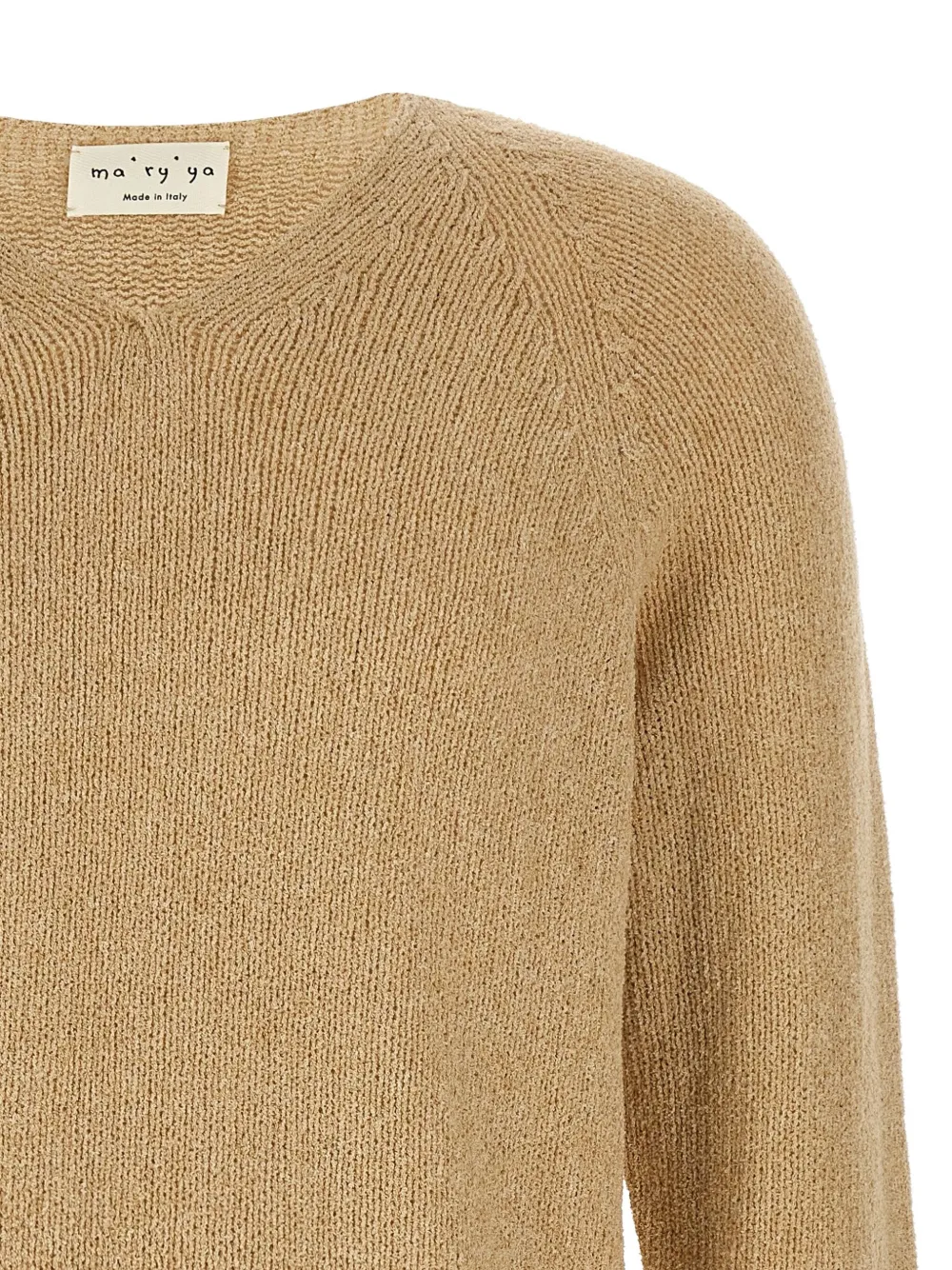Ma'ry'ya Bouclé Sweater In Neutral