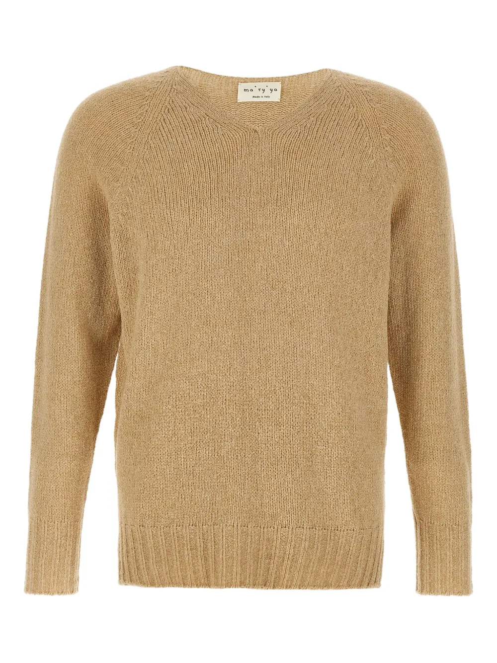 Ma'ry'ya V-neck bouclé sweater | Neutrals | Image 1