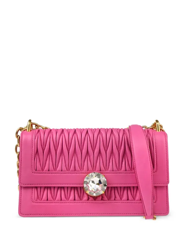 Miu Miu Pre-Owned 2010s Matelasse Shoulder Bag Pink