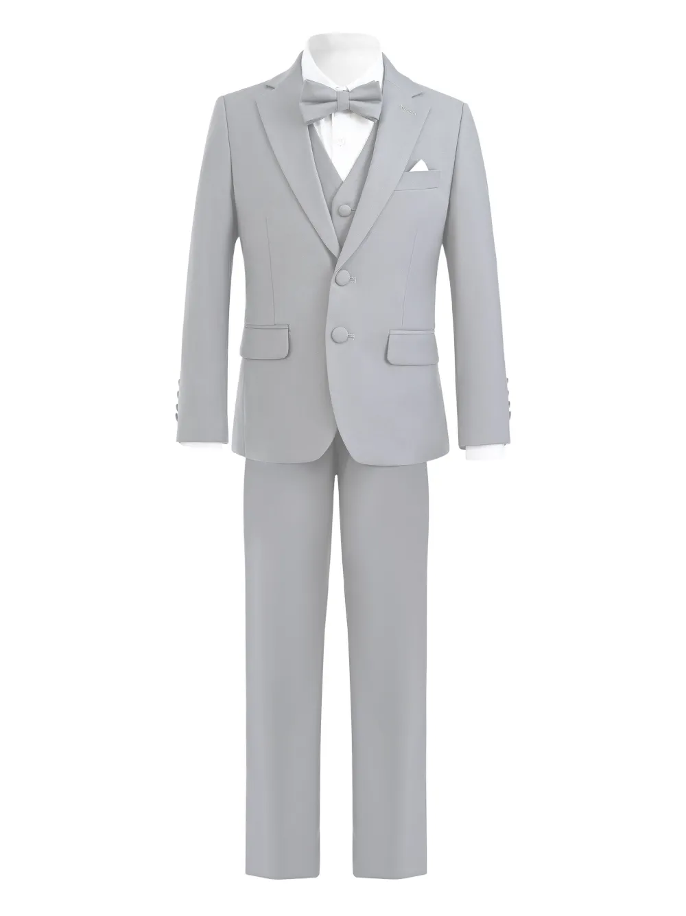 Moustache peak-lapel tuxedo set | Grey | Image 1
