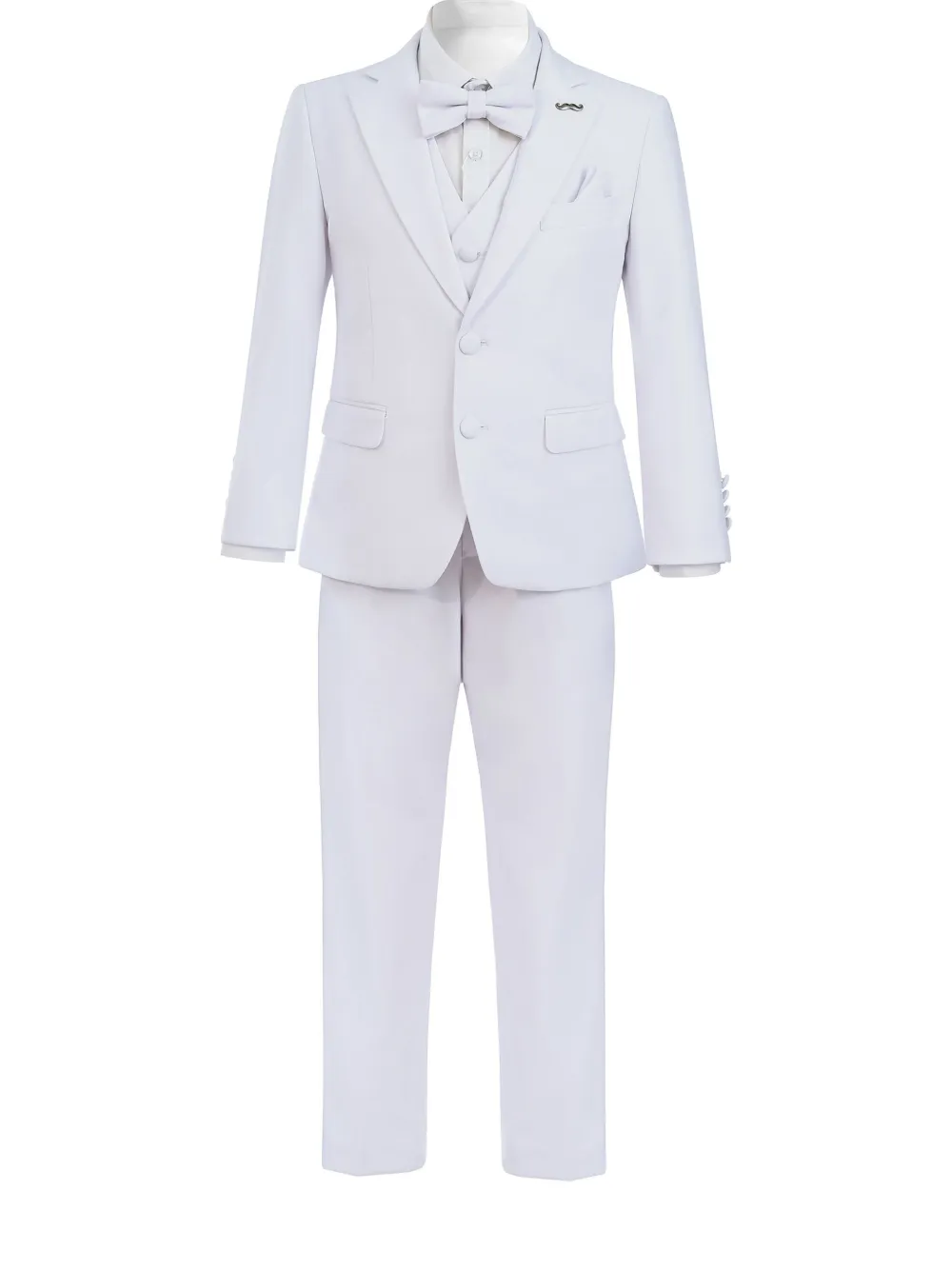 Moustache Completo smoking con revers a lancia - Bianco