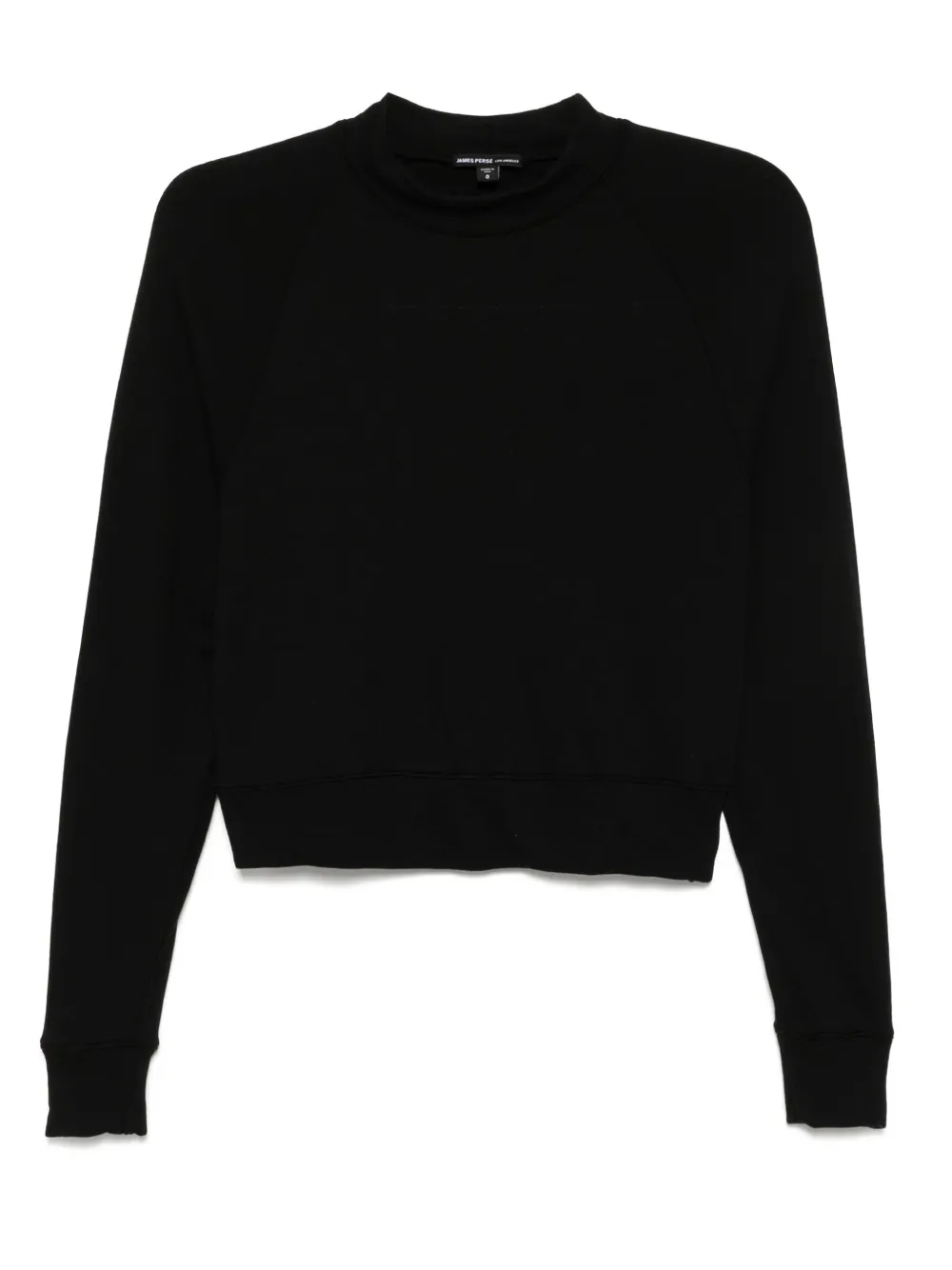 James Perse French Terry cropped T-shirt Zwart