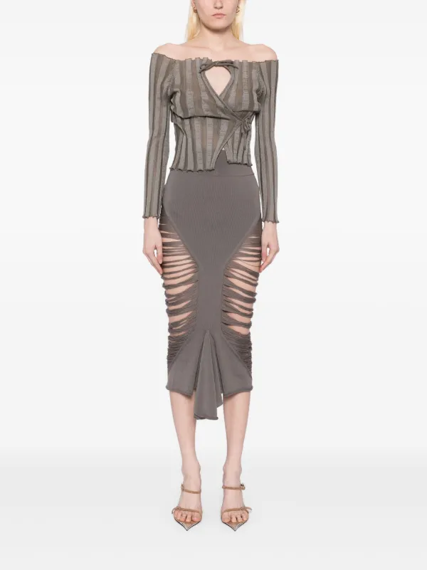 【関税込み】Rick Owens グレー Hollywood Tanja マキシスカート Rick Owens Tanja スカート | グレー | FARFETCH JP