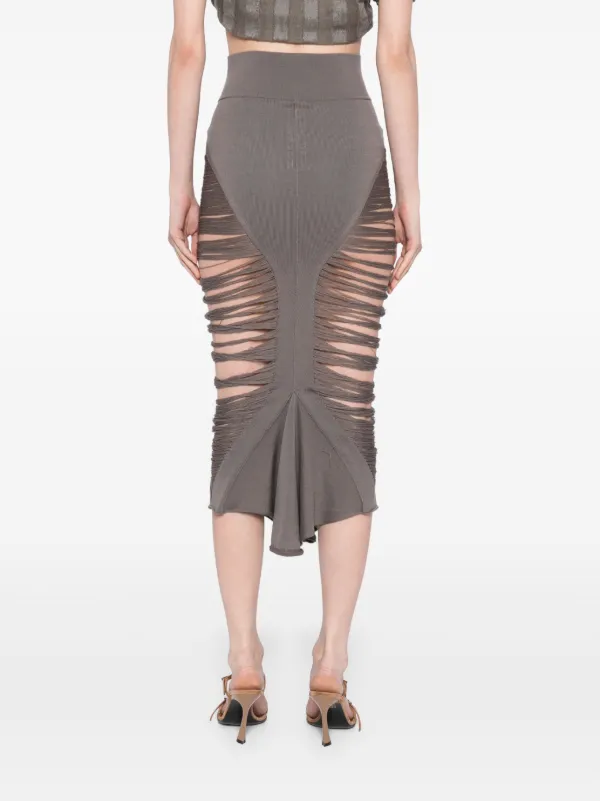 Rick Owens Calf Tanja Skirt | Grey | FARFETCH