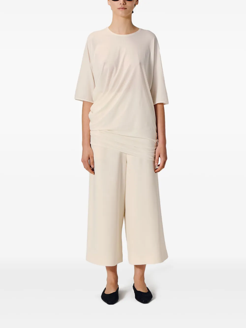 FFORME MARGIA DRAPED T-SHIRT