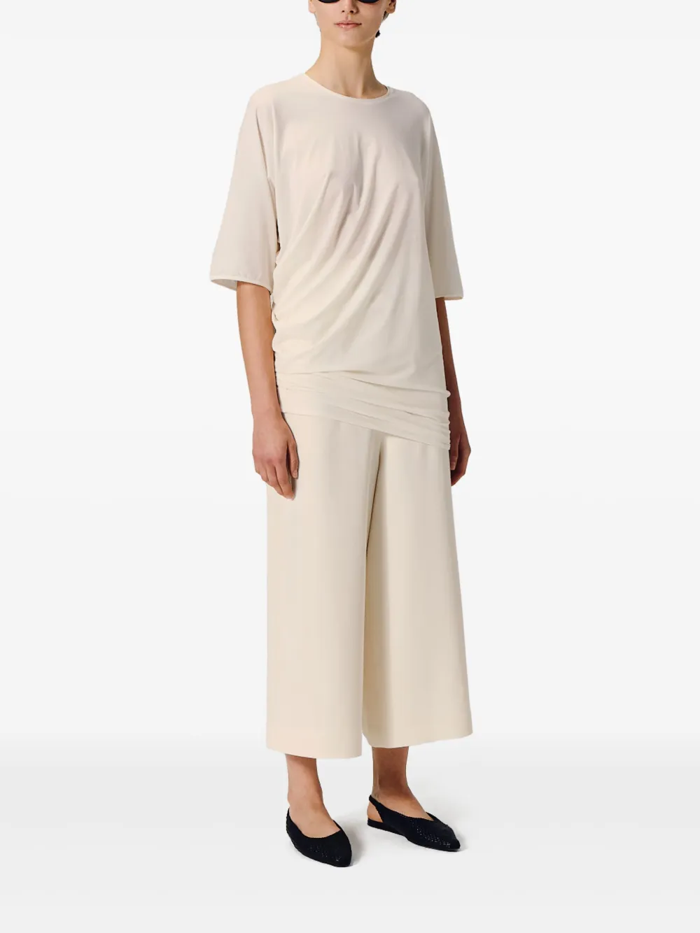 FFORME MARGIA DRAPED T-SHIRT