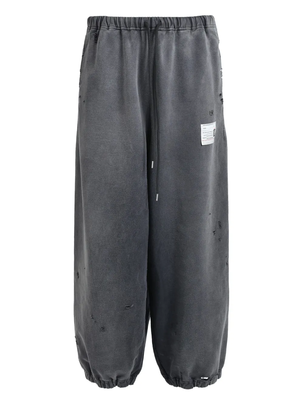 Maison MIHARA YASUHIRO distress effect joggers | Black | Image 1