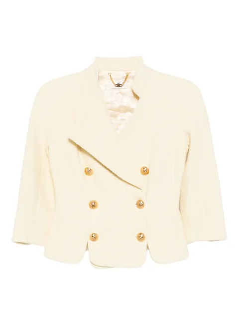 Elisabetta Franchi 纽扣缀饰粗花呢夹克