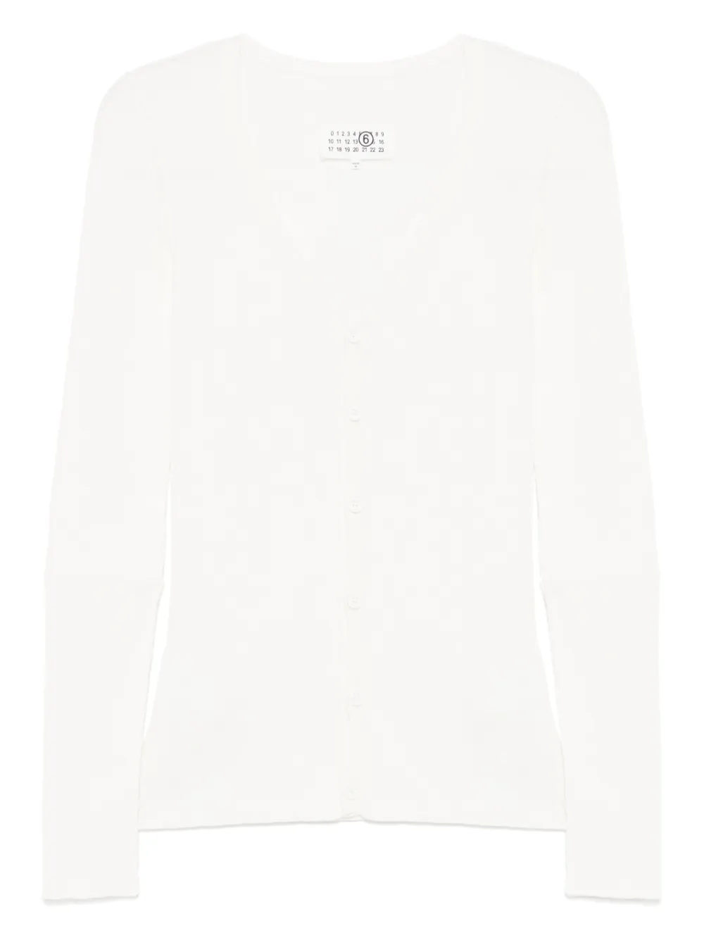 MM6 Maison Margiela Vest met V-hals Wit