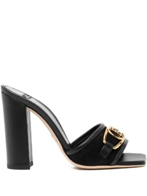 サンダル・ミュール ELISABETTA FRANCHI Suede chain sandals Elisabetta Franchi Heels Size 36 IT - Gold Chain Detail