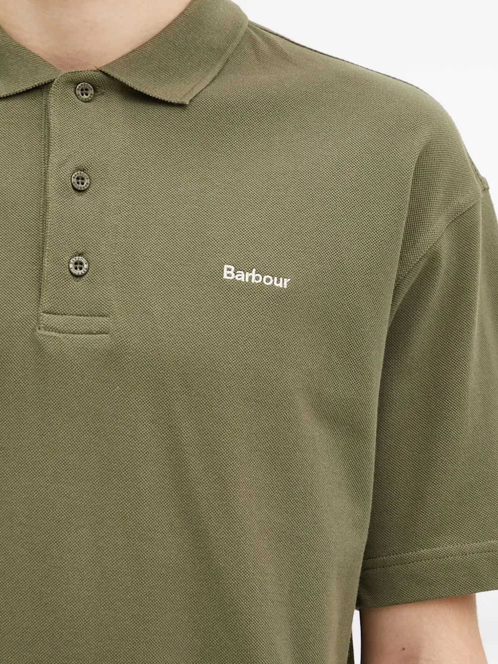 Barbour Poloshirt met geborduurd logo Groen
