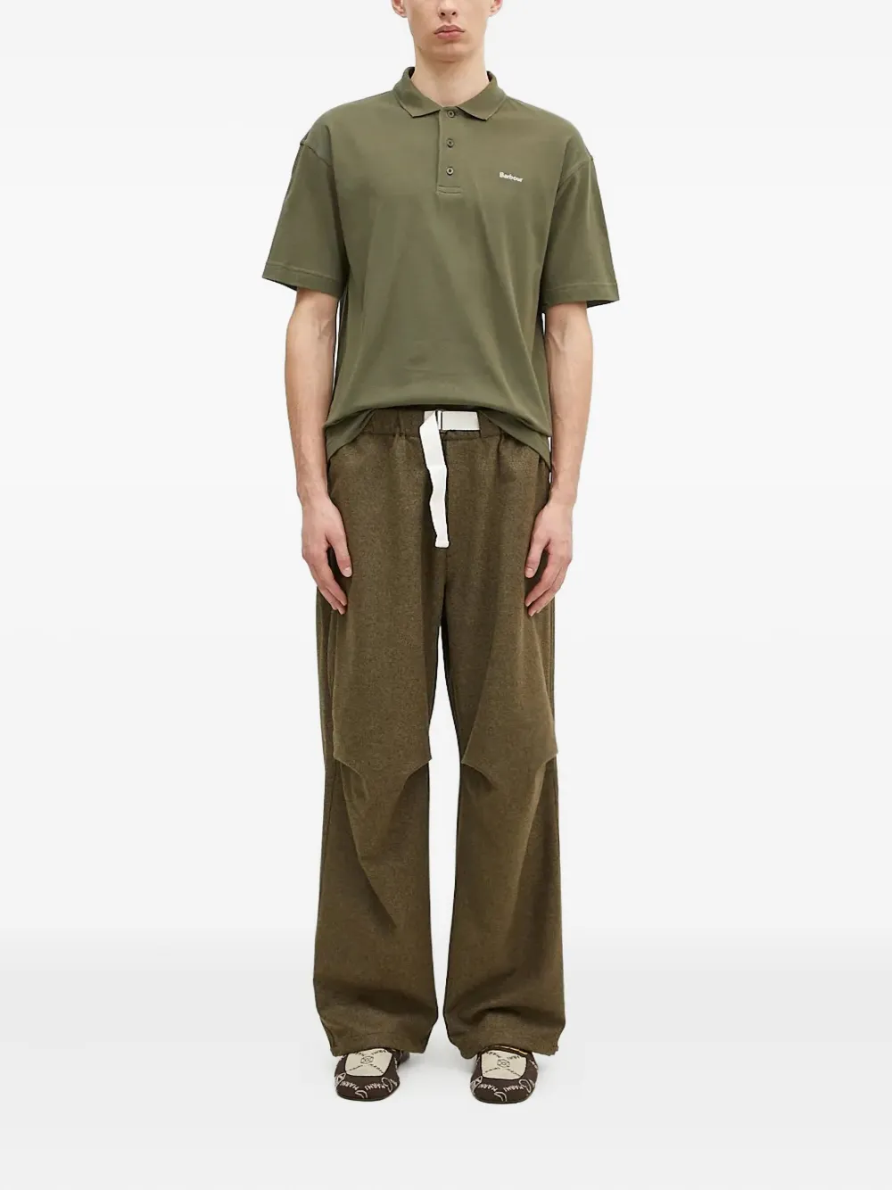 Barbour Poloshirt met geborduurd logo - Groen