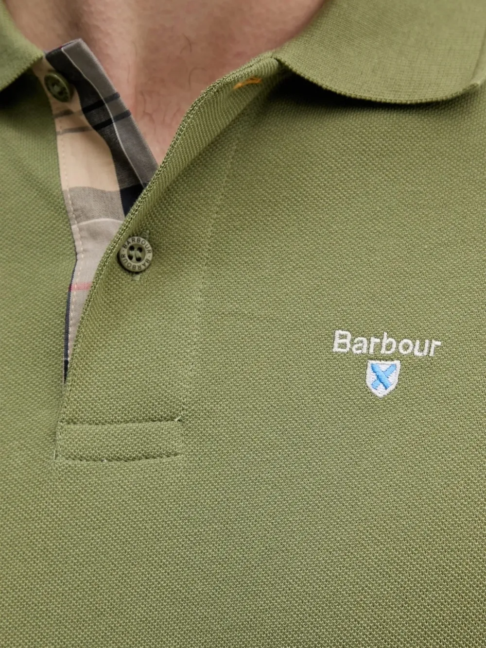 Barbour Poloshirt met geborduurd logo Groen
