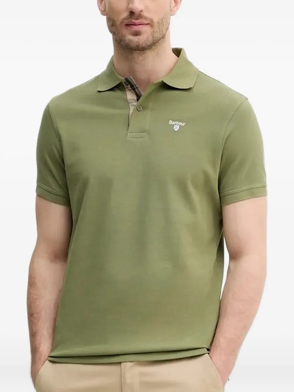 Barbour embroidered-logo polo shirt | Green | Image 1