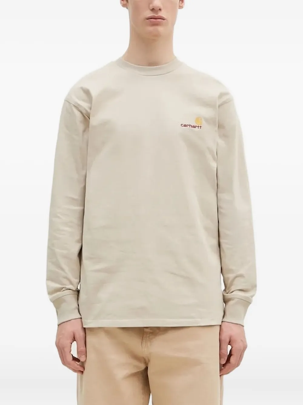 Carhartt WIP L/S American Script long-sleeve T-shirt | Neutrals | Image 1