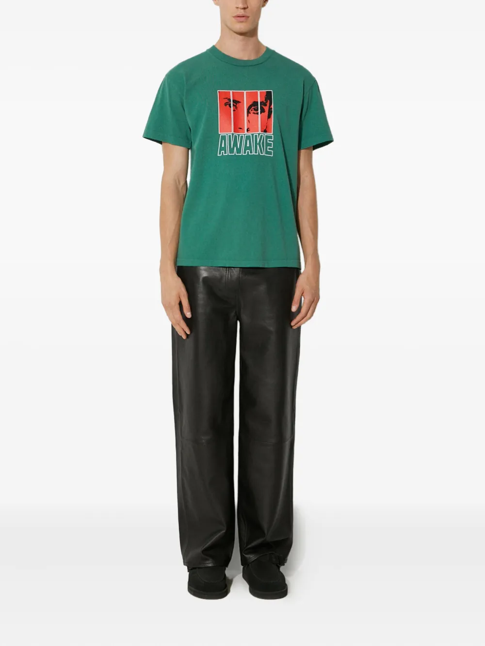 Awake NY T-shirt met grafische print - Groen