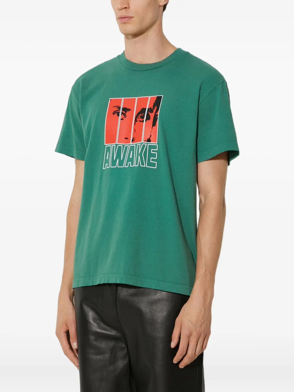 Awake NY T-shirt met grafische print Groen