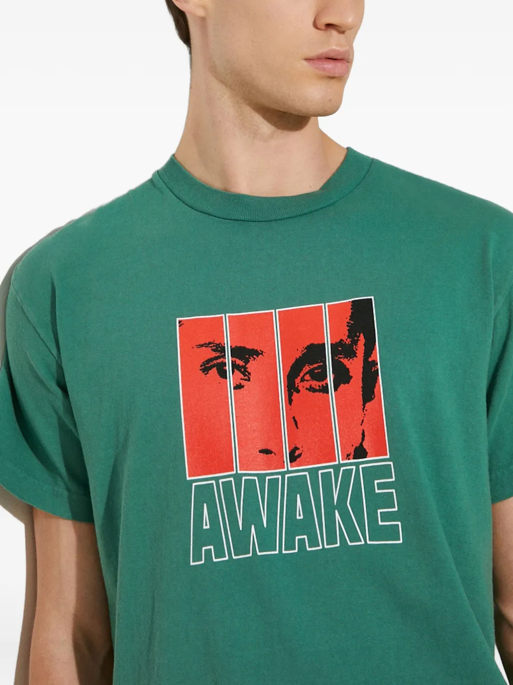 Awake NY T-shirt met grafische print Groen