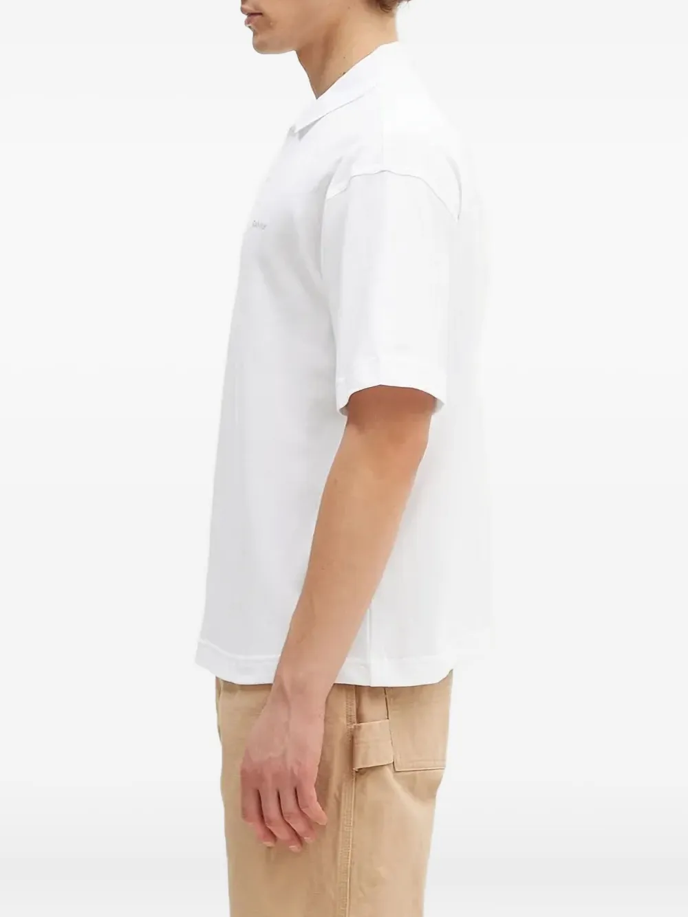 Barbour Short-sleeved Polo Shirt In White
