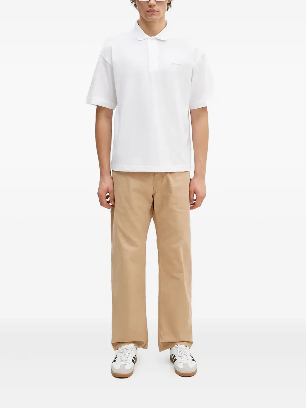 Barbour Poloshirt met korte mouwen - Wit